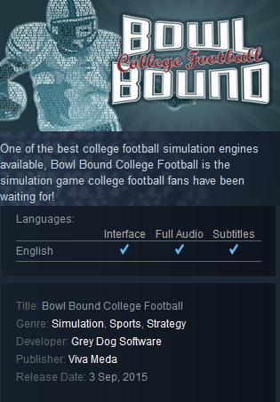 Bowl Bound College Football Steam - Click Image to Close
